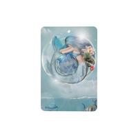 Poezjzw 6 piezas de sirena (3) patrón de lavanda aroma de coche rectangular para colgar fragancias se aplica a zapatos de armario