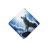 Poezjzw 6 piezas de Snow Wolf At The Peak Pattern Lavanda Aroma Car Aroma Square Hanging Fragrance se aplica a los zapatos del armario