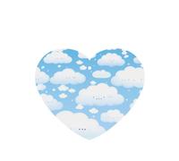 Poezjzw 6 piezas sonrientes con patrón de nube blanca con aroma a lavanda, aroma de coche, forma de corazón, fragancia colgante que se aplica a los zapatos del armario