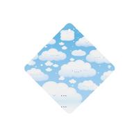 Poezjzw 6 piezas sonrientes con patrón de nube blanca con aroma a lavanda, aroma de coche, fragancia cuadrada para colgar se aplica a zapatos de armario