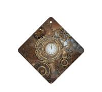 Poezjzw 6 piezas Steampunk con patrón de reloj con aroma a lavanda para coche, fragancia cuadrada para colgar se aplica a zapatos de armario