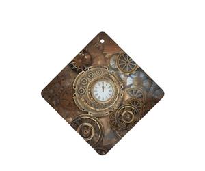 Poezjzw 6 piezas Steampunk con patrón de reloj con aroma a lavanda para coche, fragancia cuadrada para colgar se aplica a zapatos de armario