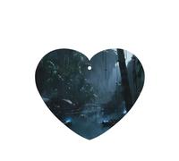 Poezjzw 6 piezas Valley Lakeside Home Pattern aroma lavanda aroma coche forma corazón colgante fragancia se aplica al armario zapato