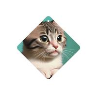 Poezjzw A Curious Cat Pattern - Ambientadores para coche, 6 unidades, cuadrados, para colgar, aromaterapia, ambientadores perfumados para dormitorio y baño