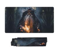 Poezjzw Alfombrilla de mouse para juegos con patrón de mago, alfombrilla de mouse grande extendida para computadora en casa, oficina, juegos, trabajo, 16 x 29.5 pulgadas