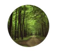 POEZJZW Alfombrilla de mouse pequeña con base de goma antideslizante redonda y verde para juegos, computadora, laptop, 20 x 20 cm