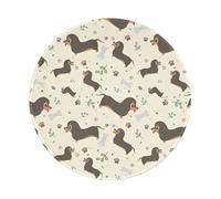 POEZJZW Alfombrilla de mouse pequeña con diseño de perro salchicha con texto en inglés "I Love My Dog" y base de goma antideslizante, adecuada para juegos, computadora, laptop, 20 x 20 cm