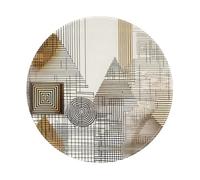 POEZJZW Alfombrilla de ratón redonda con patrón de símbolos matemáticos, bonita alfombrilla de mouse, base de goma antideslizante con borde cosido, tamaño pequeño de 7.9 x 7.9 pulgadas