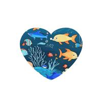 Poezjzw Ambientadores azules para coche, diseño del mundo de peces, 4 unidades, en forma de corazón, para colgar, para aromaterapia, ambientadores perfumados para dormitorio y baño