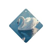 Poezjzw Ambientadores cuadrados con aroma a lavanda para coche, alcance medio del patrón de río ganso, 4 tabletas de aromaterapia para armario y zapatos