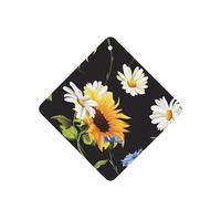 Poezjzw Ambientadores cuadrados con aroma a lavanda para coche, diseño de girasoles y manzanilla, 6 unidades, tabletas de aromaterapia para armario, zapatero, eliminar