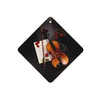 Poezjzw Ambientadores cuadrados con aroma a lavanda para coche, diseño de partituras de violín, 6 piezas, tabletas de aromaterapia para armario, zapatero, eliminar