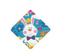 Poezjzw Ambientadores cuadrados con aroma a lavanda para coche, diseño de primavera, feliz Pascua, día festivo, 4 unidades, tabletas de aromaterapia para armario, zapatero, eliminar