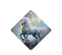 Poezjzw Ambientadores cuadrados con aroma a lavanda para coche, diseño de unicornios en la carrera, 6 tabletas de aromaterapia para armario y zapatos