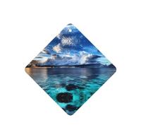 Poezjzw Ambientadores cuadrados con aroma a lavanda para coche, hermosa vista del mar, 6 tabletas de aromaterapia para armario, zapatero, eliminar