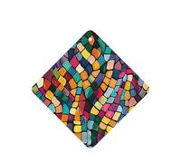 Poezjzw Ambientadores cuadrados con aroma a lavanda para coche, patrón abstracto de mosaico, 4 tabletas de aromaterapia para armario y zapatos