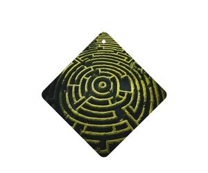 Poezjzw Ambientadores cuadrados con aroma a lavanda para coche, patrón de laberintos, 4 tabletas de aromaterapia para armario y zapatos