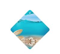 Poezjzw Ambientadores cuadrados con aroma a lavanda para coche, patrón de perlas de mar, 4 unidades, tabletas de aromaterapia para armario, zapatero, eliminar