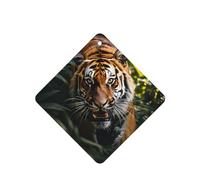 Poezjzw Ambientadores cuadrados con aroma a lavanda para coche, patrón de tigre de la selva, 4 tabletas de aromaterapia para armario y zapatos