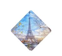 Poezjzw Ambientadores cuadrados con aroma a lavanda para coche, torre Eiffel (1) patrón 4 tabletas de aromaterapia para armario, zapatero, eliminar