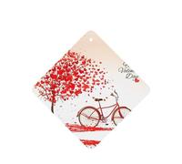 Poezjzw Ambientadores cuadrados con aroma a lavanda, para el día de San Valentín, bicicleta, árbol, corazón rojo, patrón de ciclo, 6 unidades, tabletas de aromaterapia para armario, zapatero, eliminar