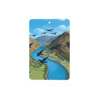 Poezjzw Ambientadores de aire de coche con patrón de golondrina voladora de primavera, 6 unidades, rectangulares colgantes, tabletas de aromaterapia, ambientadores perfumados para dormitorio, armario