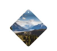 Poezjzw Ambientadores de aire de coche con patrón de paisaje de montaña, 6 unidades, tabletas cuadradas de aromaterapia, ambientadores perfumados para dormitorio, armario, zapatos