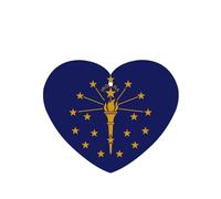 Poezjzw Ambientadores de aire para coche, diseño de bandera del estado de Indiana, 4 unidades, en forma de corazón, para colgar, aromaterapia, ambientadores perfumados para dormitorio y baño