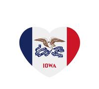 Poezjzw Ambientadores de aire para coche, diseño de bandera del estado de Iowa, 6 unidades, en forma de corazón, para colgar en tabletas de aromaterapia, ambientadores perfumados para dormitorio y