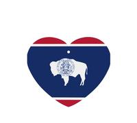 Poezjzw Ambientadores de aire para coche, diseño de bandera del estado de Wyoming, 6 unidades, en forma de corazón, para colgar en tabletas de aromaterapia, ambientadores perfumados para dormitorio y