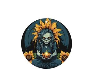 Poezjzw Ambientadores de aire para coche, diseño de bruja de girasol, 6 unidades, forma redonda, para colgar en tabletas de aromaterapia, ambientadores perfumados para dormitorio y baño