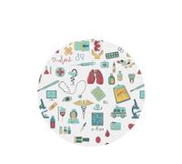Poezjzw Ambientadores de coche con aroma a lavanda de forma redonda, abstracción, biología, química, patrón de 4 piezas, tabletas de aromaterapia para armario, zapatero, eliminar