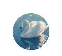 Poezjzw Ambientadores de coche con aroma a lavanda de forma redonda, alcance medio del patrón de río ganso, 4 tabletas de aromaterapia para armario y zapatos