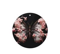 Poezjzw Ambientadores de coche con aroma a lavanda de forma redonda, diseño de pétalos y mariposas, 6 tabletas de aromaterapia para armario y zapatos