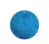 Poezjzw Ambientadores de coche con aroma a lavanda de forma redonda, patrón de escamas de peces azules, 4 tabletas de aromaterapia para armario, zapatero, eliminar