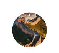 Poezjzw Ambientadores de coche con aroma a lavanda de forma redonda, patrón de la Gran Muralla de China, 6 tabletas de aromaterapia para armario y zapatos