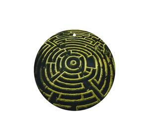 Poezjzw Ambientadores de coche con aroma a lavanda de forma redonda, patrón de laberintos, 4 tabletas de aromaterapia para armario y zapatos