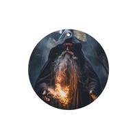 Poezjzw Ambientadores de coche con aroma a lavanda de forma redonda, patrón de mago, 4 tabletas de aromaterapia para armario y zapatos