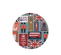 Poezjzw Ambientadores de coche con aroma a lavanda de forma redonda, patrón de símbolos de Inglaterra, 4 tabletas de aromaterapia para armario, zapatero, eliminar