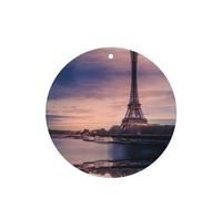 Poezjzw Ambientadores de coche con aroma a lavanda de forma redonda, patrón de torre Eiffel, 4 tabletas de aromaterapia para armario, zapatero, eliminar
