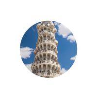 Poezjzw Ambientadores de coche con aroma a lavanda de forma redonda, patrón de torre inclinada de pisa, 4 tabletas de aromaterapia para armario y zapatos