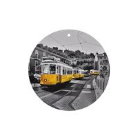 Poezjzw Ambientadores de coche con aroma a lavanda de forma redonda, patrón de tren de ciudad, 4 tabletas de aromaterapia para armario, zapatero, eliminar