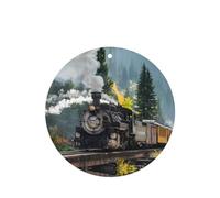 Poezjzw Ambientadores de coche con aroma a lavanda de forma redonda, patrón de tren de vapor, 4 tabletas de aromaterapia para armario, zapatero, eliminar
