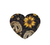 Poezjzw Ambientadores de coche con aroma a lavanda en forma de corazón, bonito patrón de girasol de panda, 4 tabletas de aromaterapia para armario, zapatero, eliminar
