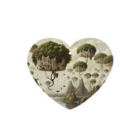 Poezjzw Ambientadores de coche con aroma a lavanda en forma de corazón, patrón de castillo, 4 tabletas de aromaterapia para armario y zapatos