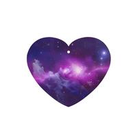 Poezjzw Ambientadores de coche con aroma a lavanda en forma de corazón, patrón de galaxia púrpura y azul, 6 tabletas de aromaterapia para armario, zapatero, eliminar