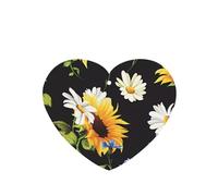 Poezjzw Ambientadores de coche con aroma a lavanda en forma de corazón, patrón de girasoles y manzanilla, 6 unidades, tabletas de aromaterapia para armario de zapatos