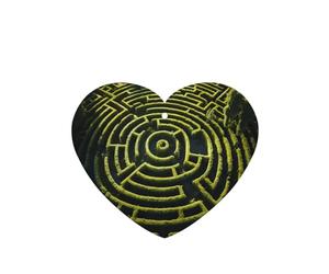 Poezjzw Ambientadores de coche con aroma a lavanda en forma de corazón, patrón de laberintos, 4 tabletas de aromaterapia para armario y zapatos