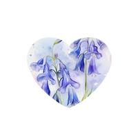 Poezjzw Ambientadores de coche con aroma a lavanda en forma de corazón, patrón de lirio del valle, 4 tabletas de aromaterapia para armario y zapatos