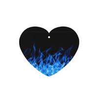 Poezjzw Ambientadores de coche con aroma a lavanda en forma de corazón, patrón de llama azul, 6 tabletas de aromaterapia para armario, zapatero, eliminar